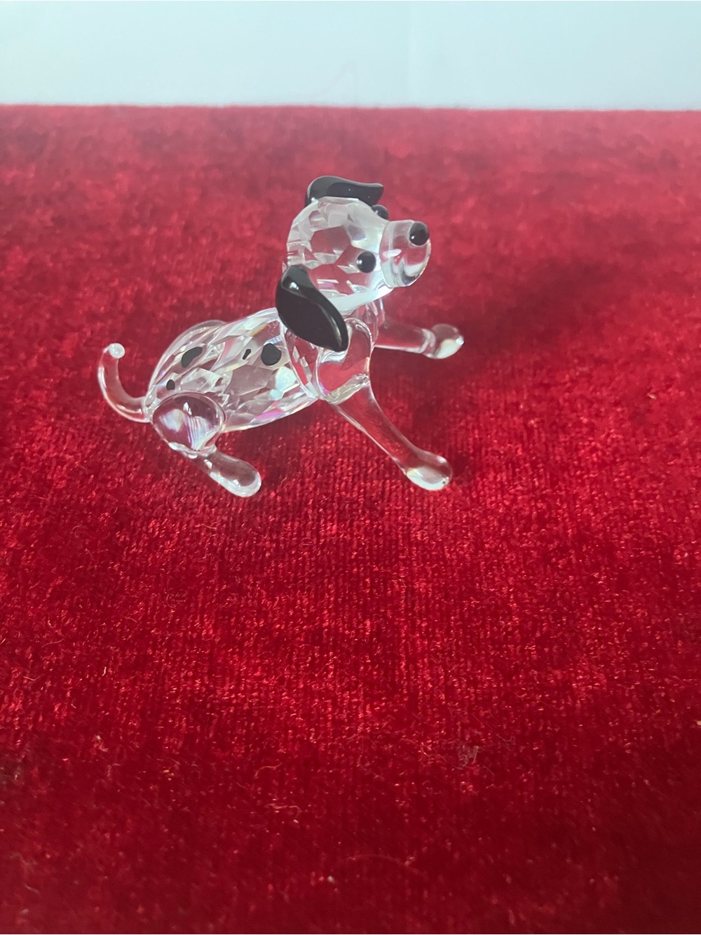 Swarovski Crystal Dalmatian Puppy Dog Sitting 628909 Clear.